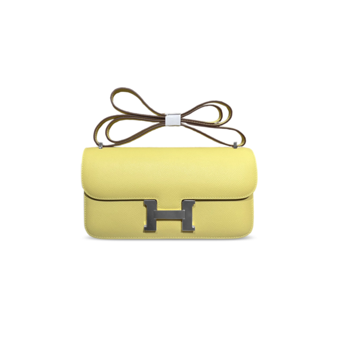 H**me5 master constance elan epsom jaune poussin palladium hardware (26*16*6cm)